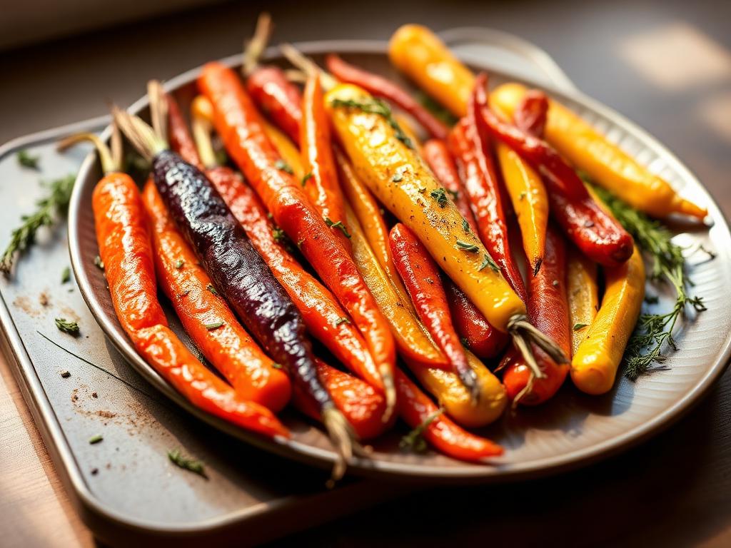 Tri-Colored Roasted Carrots