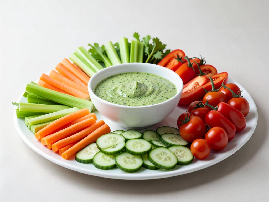 Crudité Platter with Green Goddess Dip
