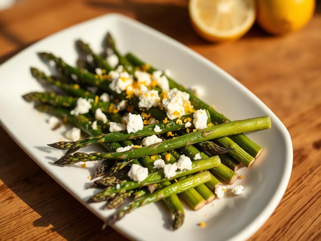 Lemon Feta Asparagus
