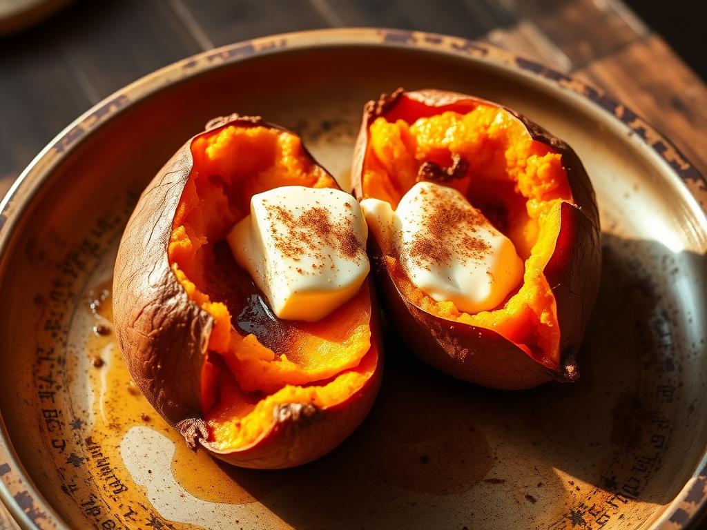 Baked Sweet Potatoes with Sweet Butter