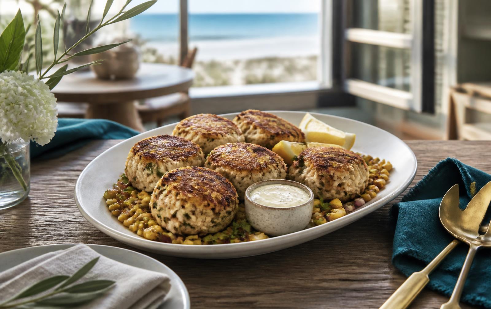 Flagler Beach Catering Signature Coastal Crab Cake Pan